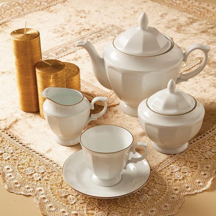 سرویس غذاخوری نئوکلاسیک لومیو 103 پارچه چینی زرین — تصویر ۳