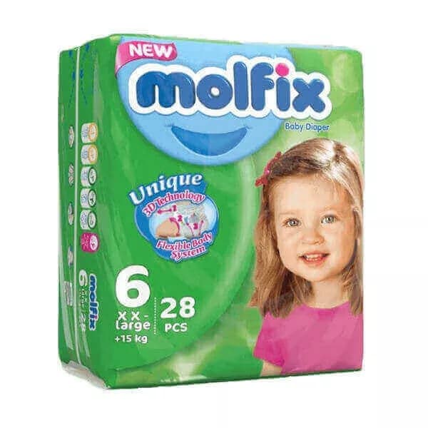پوشک مولفیکس نوزادی 24 عددي سایز 6 Molfix — تصویر ۲