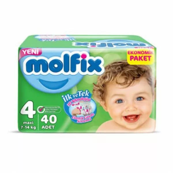 پوشک مولفیکس نوزادی 34 عددي سایز 4 Molfix — تصویر ۲