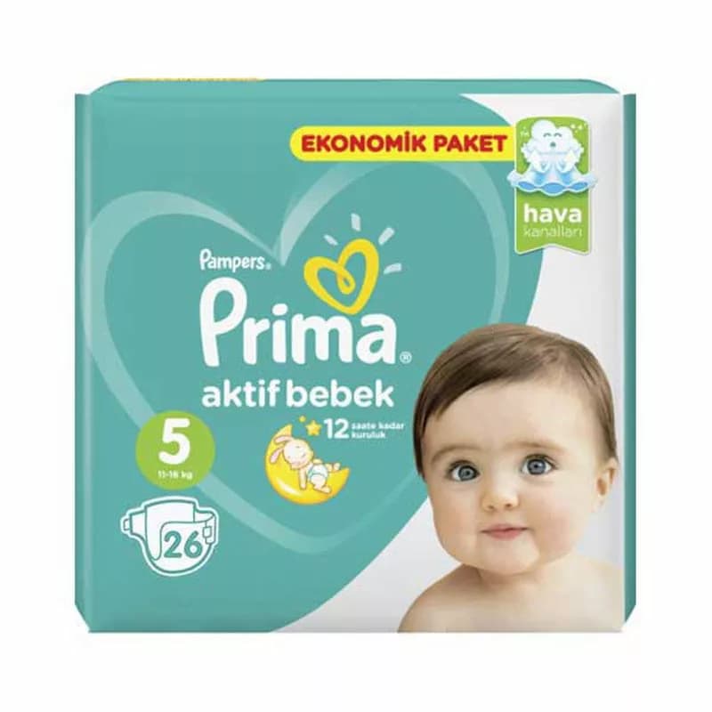 پوشک 26 عددی سايز 5 آوانتاژ پریما Prima