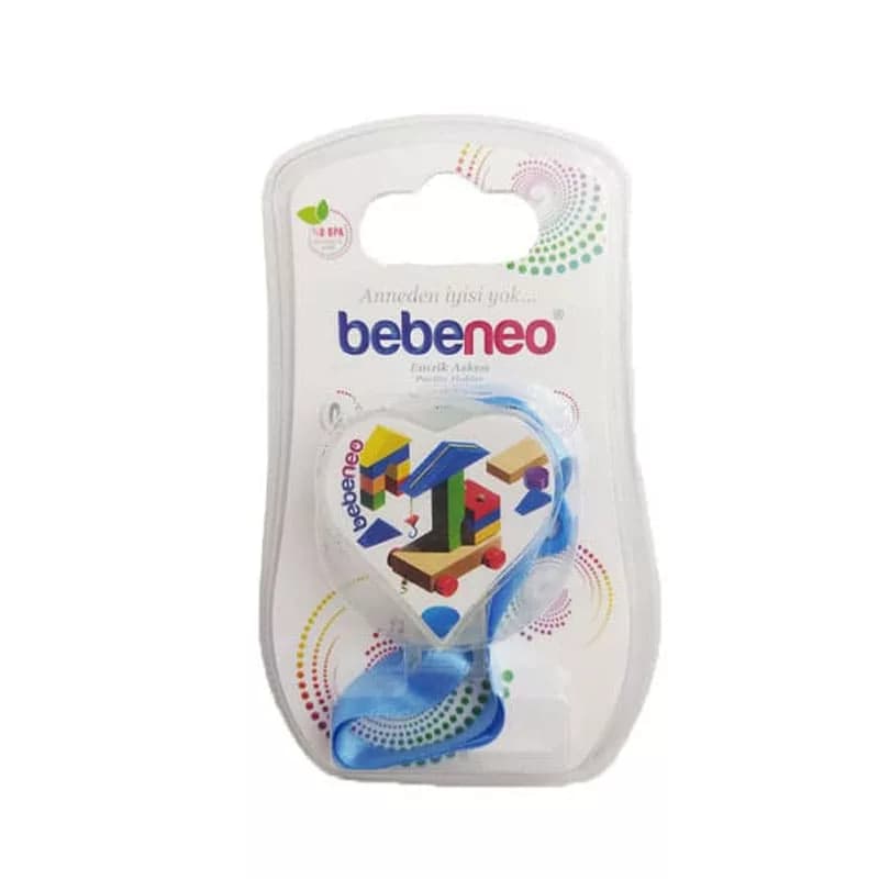 بند پستانک پارچه ای قلب طرحدار Bebeneo