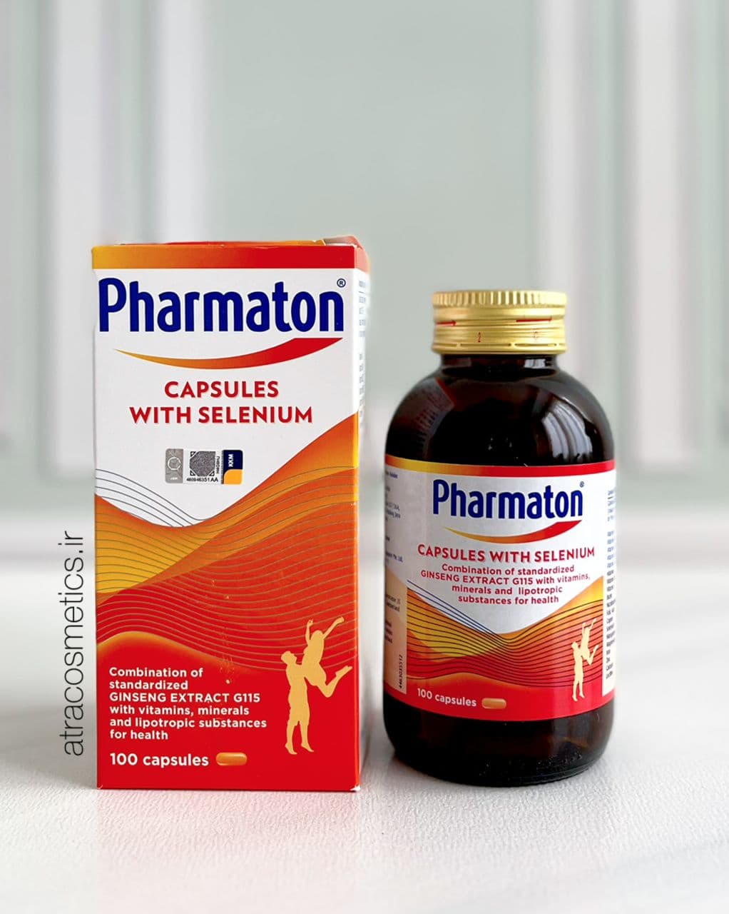 کپسول ژله ای فارماتون 100 عددی اصل Pharmaton Swiss Formulکشور سازنده: سوئیس
