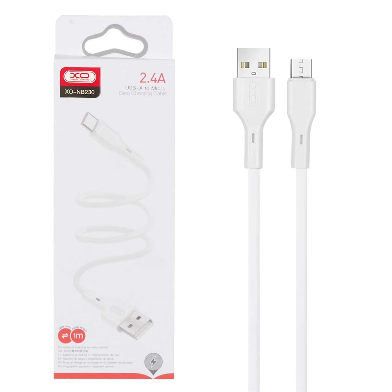 کابل شارژ فست اندروید XO مدل XO-NB230 – سفید