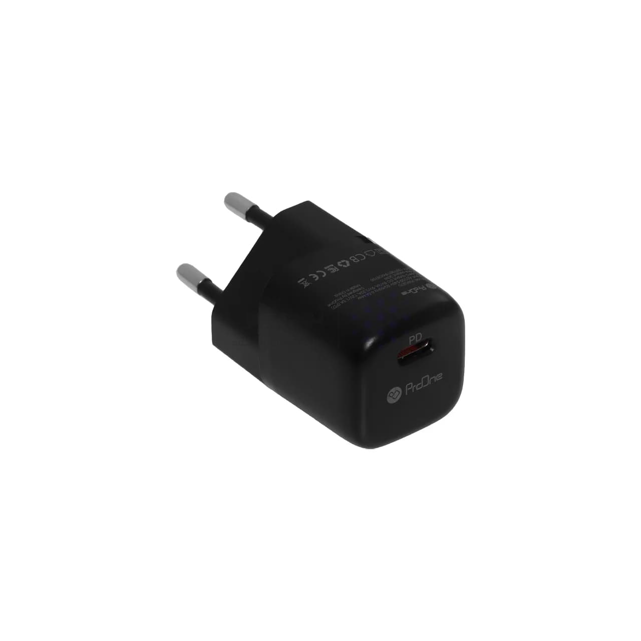 شارژر دیواری 20 وات فست و PD تک پورت Type-C ProOne مدل PWC570 – مشکی (مناسب ایفون) — تصویر ۳