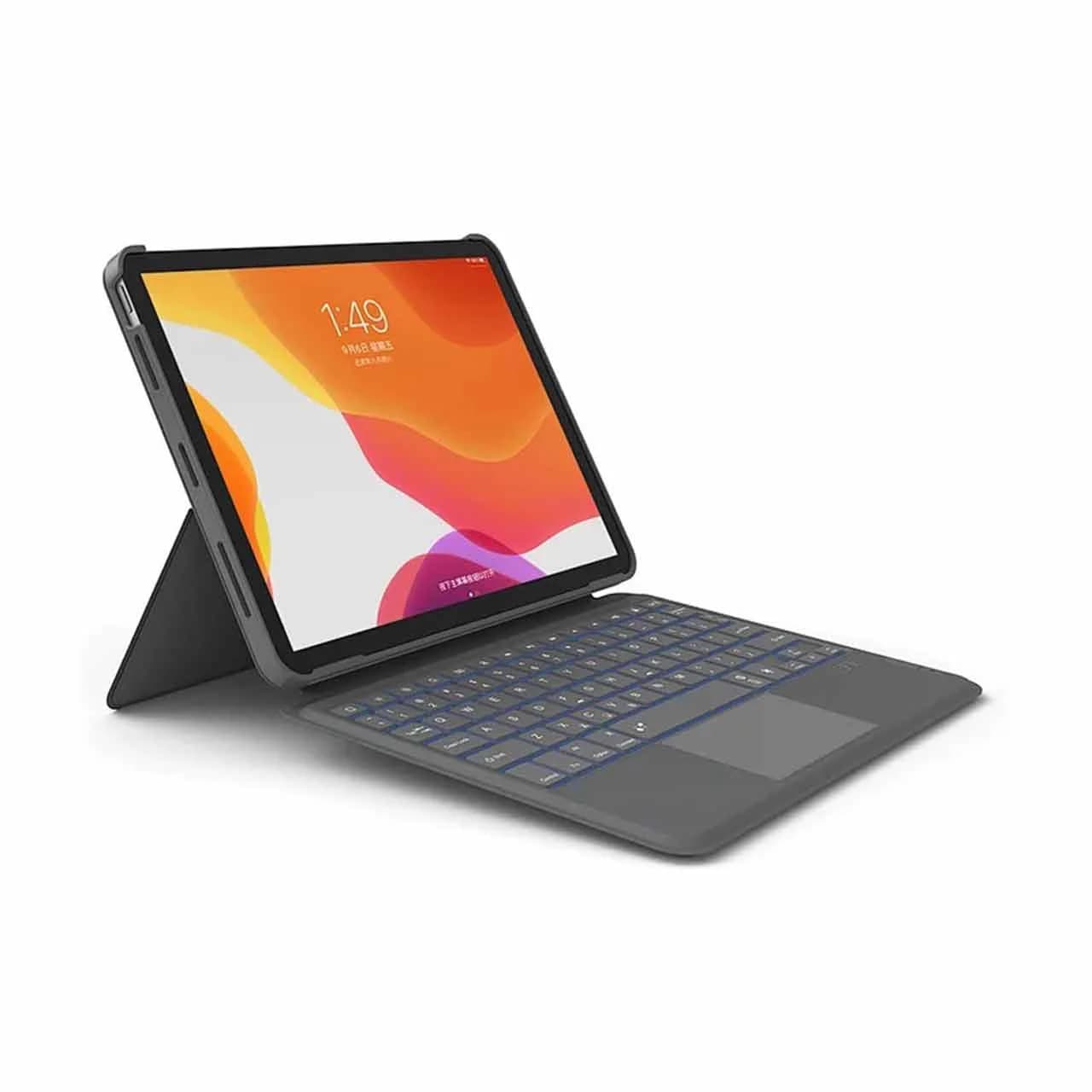 کاور کیبورد دار مغناطیسی بی سیم 10.5 و iPad 10.2 اینچ Wiwu مدل Combo – خاکستری MN