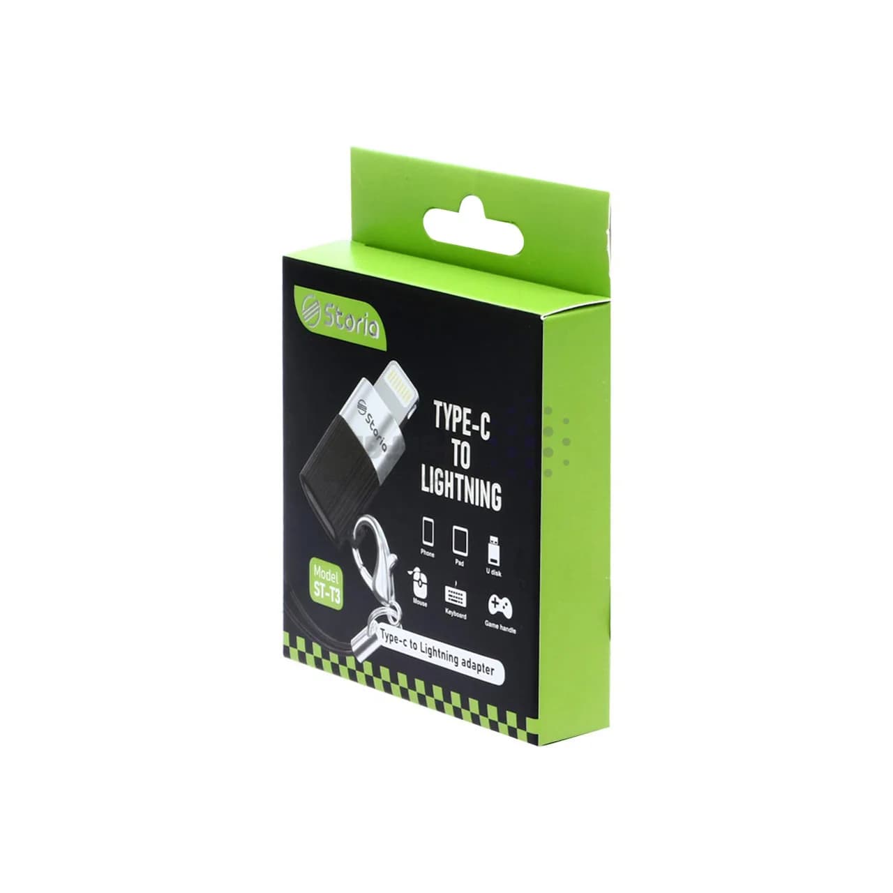 تبدیل Storia OTG Type-C TO Lightning مدل ST-T3 – مشکی نقره ای — تصویر ۴