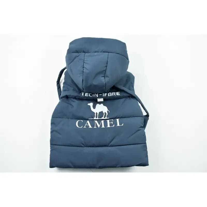 پافر پسرانه CAMEL آبی نفتی شمعی جیب دار با کیف — تصویر ۷