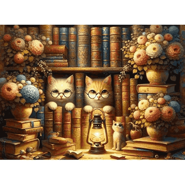 پازل 260 تکه آرت پازل مدل The Scholars Kittens Library کد 40269 — تصویر ۲