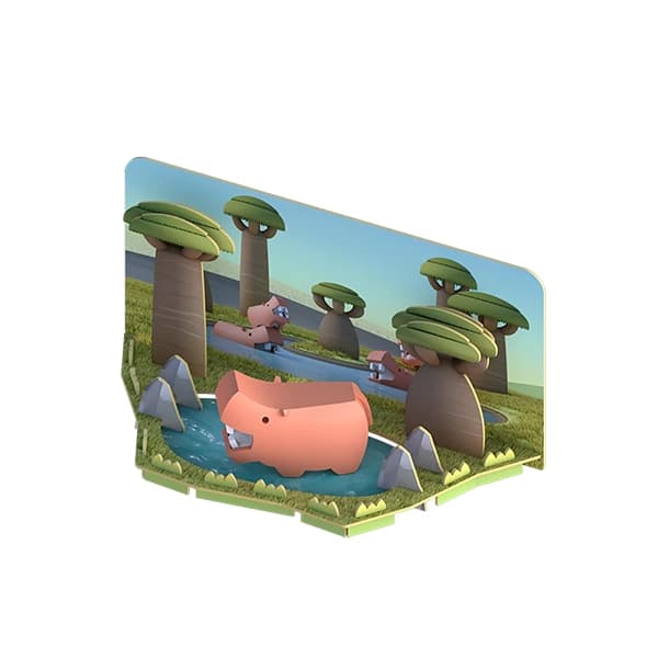اسب آبی مگنتی HALFTOYS همراه با پس زمینه