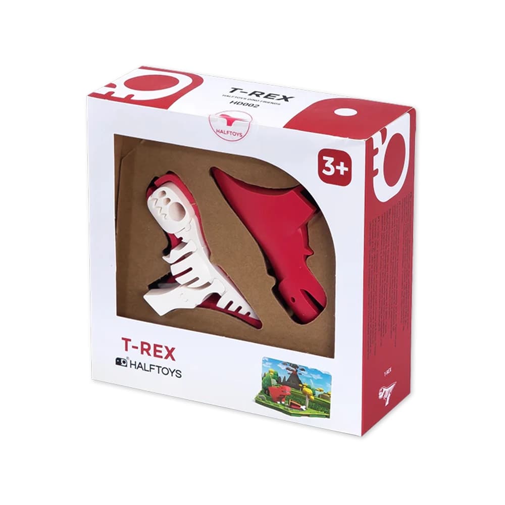 دایناسور تی رکس مگنتی HALFTOYS همراه با پس زمینه — تصویر ۵