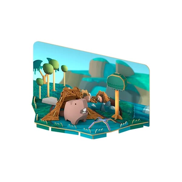 سگ آبی مگنتی HALFTOYS همراه با پس زمینه