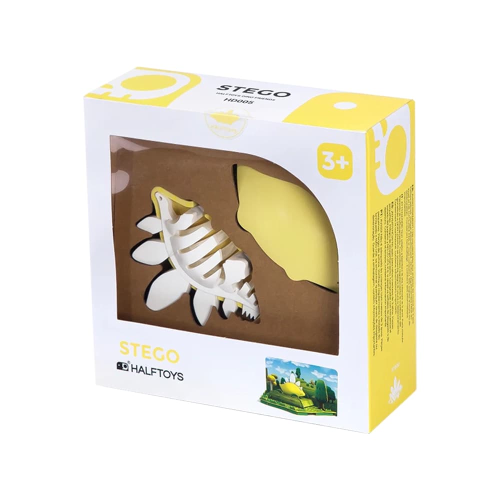دایناسور استگو مگنتی HALFTOYS همراه با پس زمینه — تصویر ۵