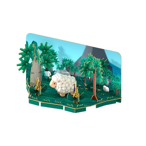 گوسفند مگنتی HALFTOYS همراه با پس‌ زمینه