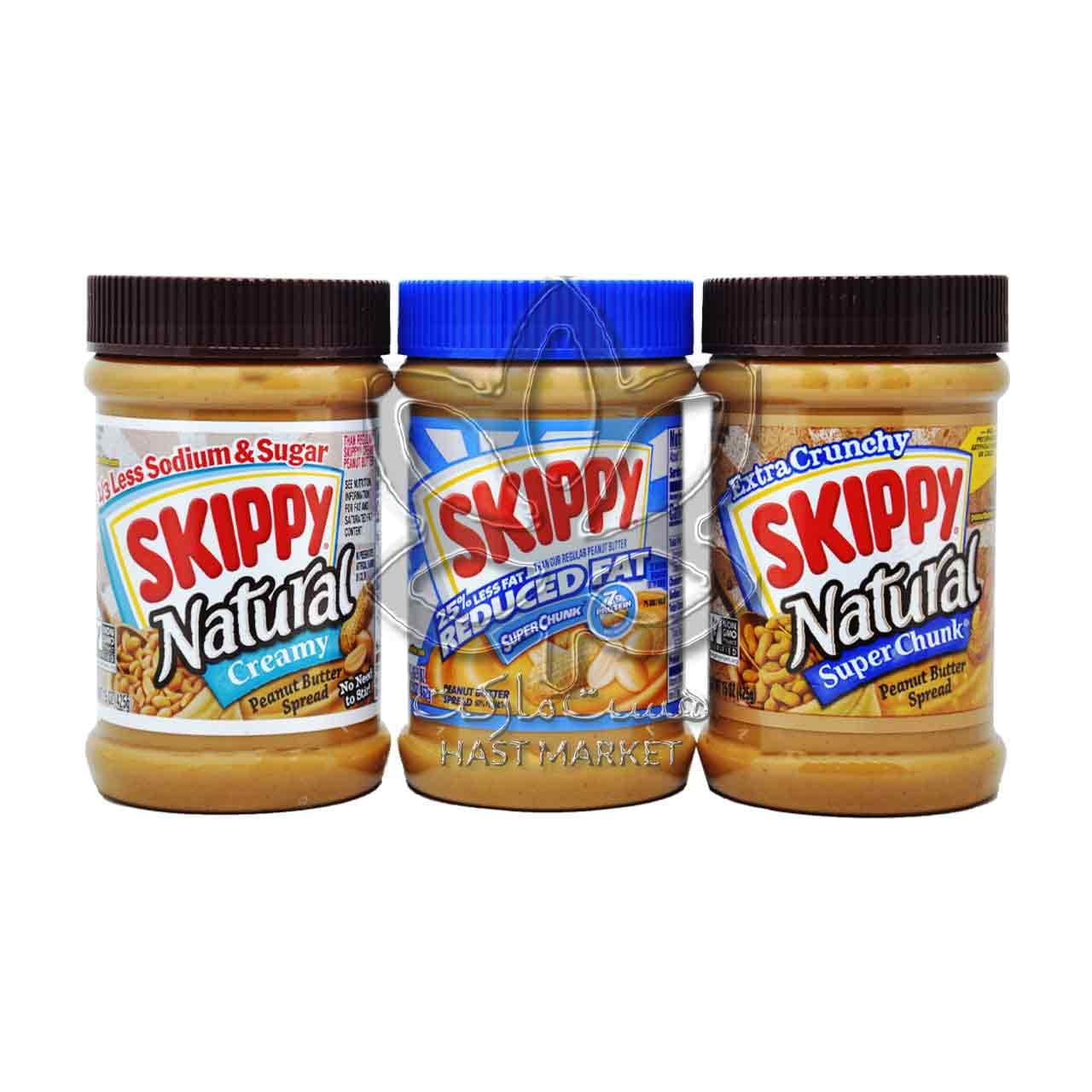 کره بادام زمینی سوپر چانک ۴۲۵ گرم نچرال اسکیپی – skippy — تصویر ۳