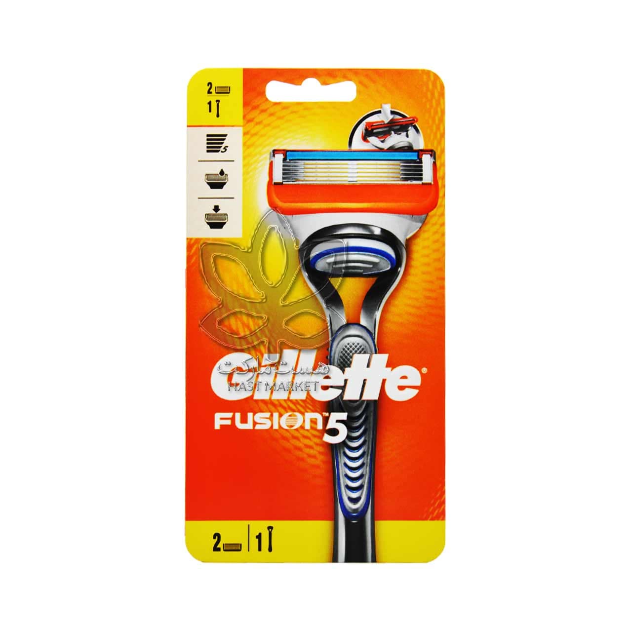 دسته با دو تیغ فیوژن فایو ژیلت – gillette — تصویر ۲