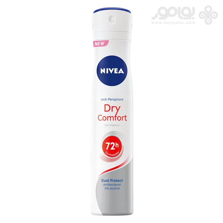 اسپری دئودورانت زنانه نیوا DRY COMFORT حجم 200 میل