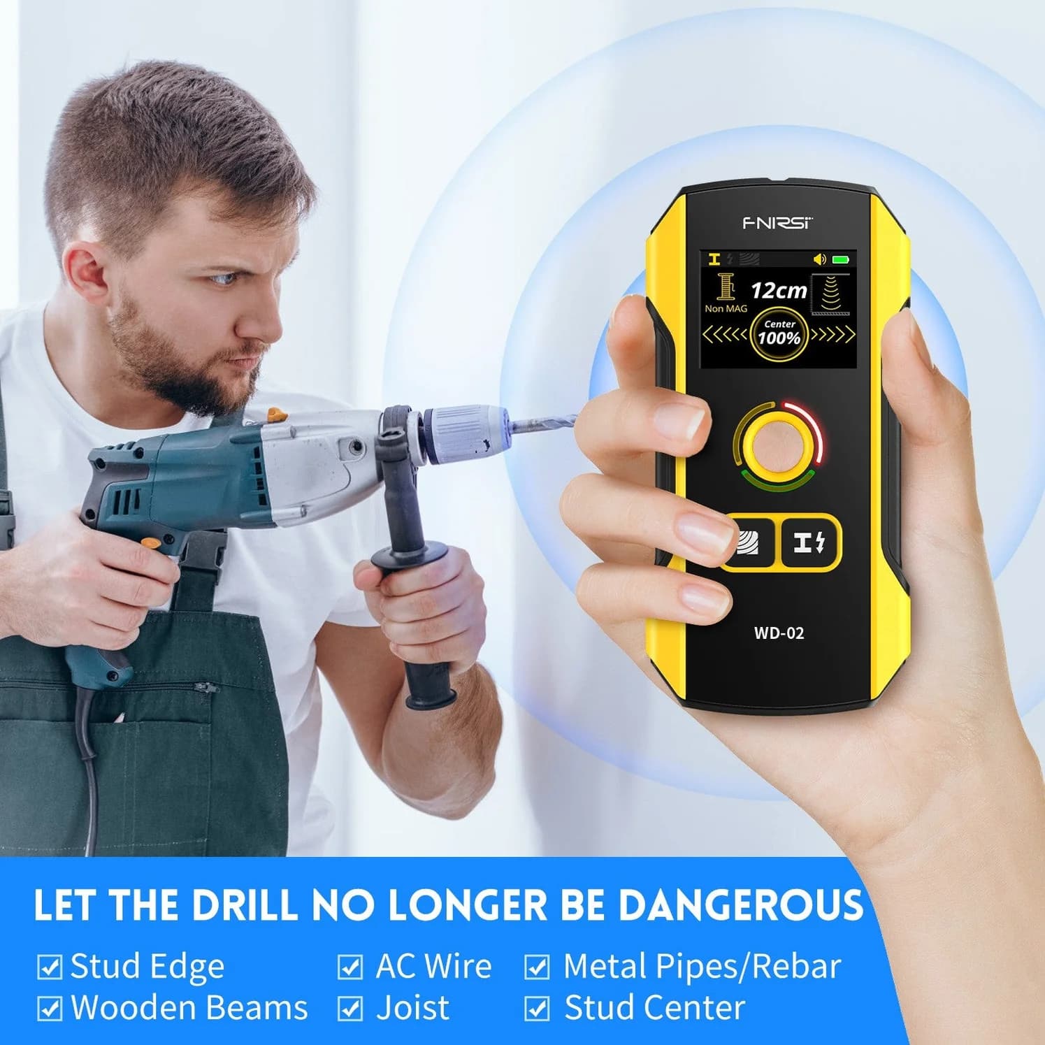 اسکنر دیوار هوشمند فینرسی مدل FNIRSI WD-02 — تصویر ۶