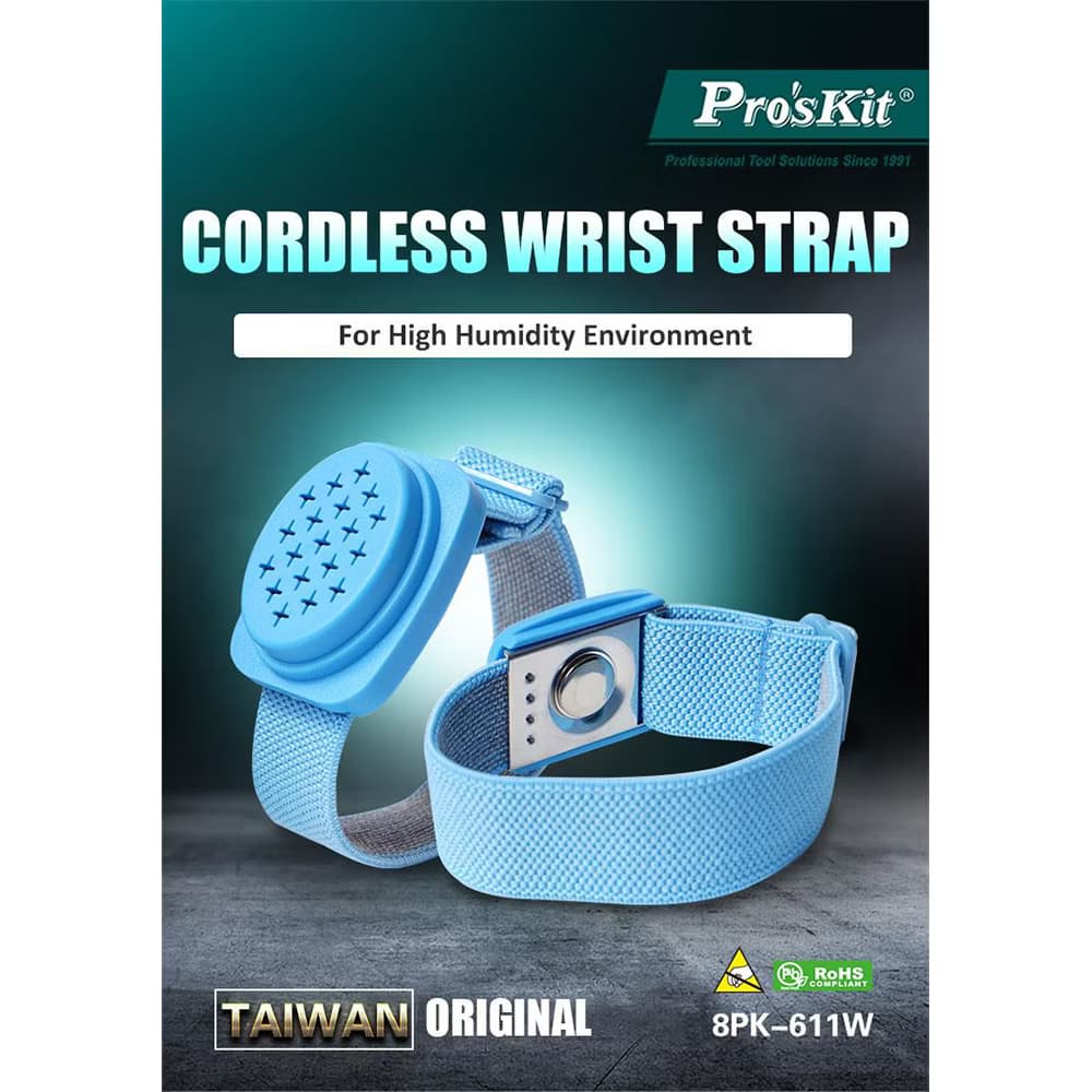 دستبند مچ بند آنتی استاتیک پروسکیت مدل Proskit 8pk-611W — تصویر ۳