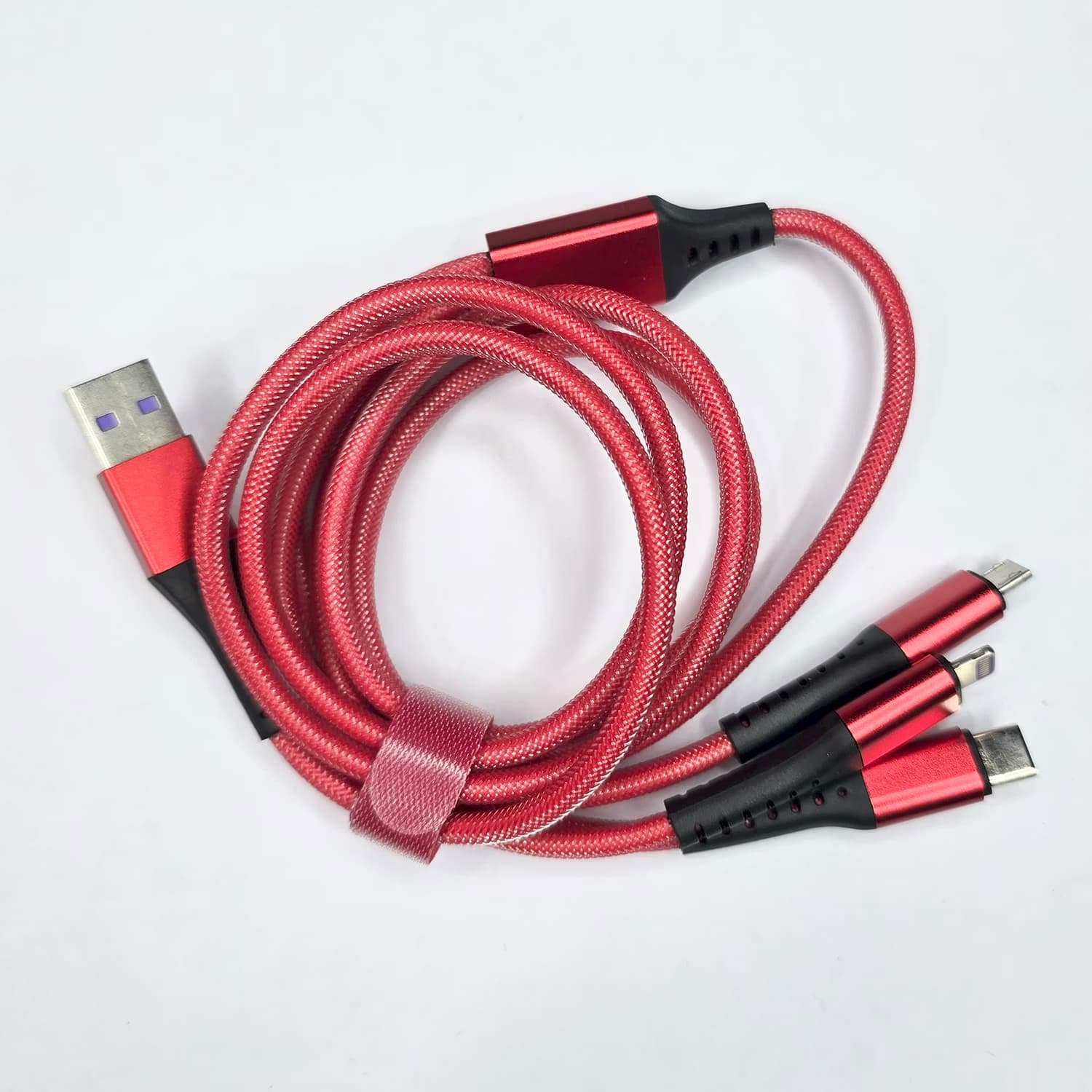 کابل تبدیل سه کاره USB به MicroUSB، Type C, LIGHTNING یونیتی مدل UNI-T 10015 — تصویر ۲