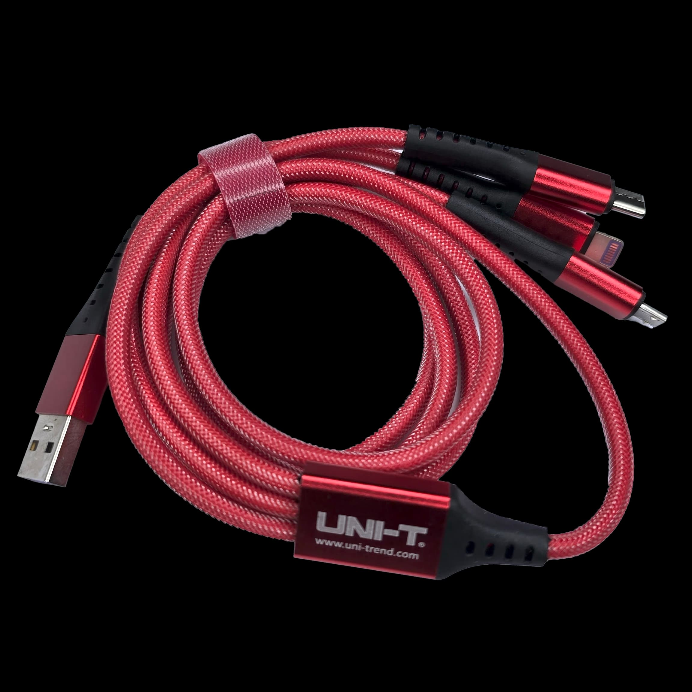 کابل تبدیل سه کاره USB به MicroUSB، Type C, LIGHTNING یونیتی مدل UNI-T 10015