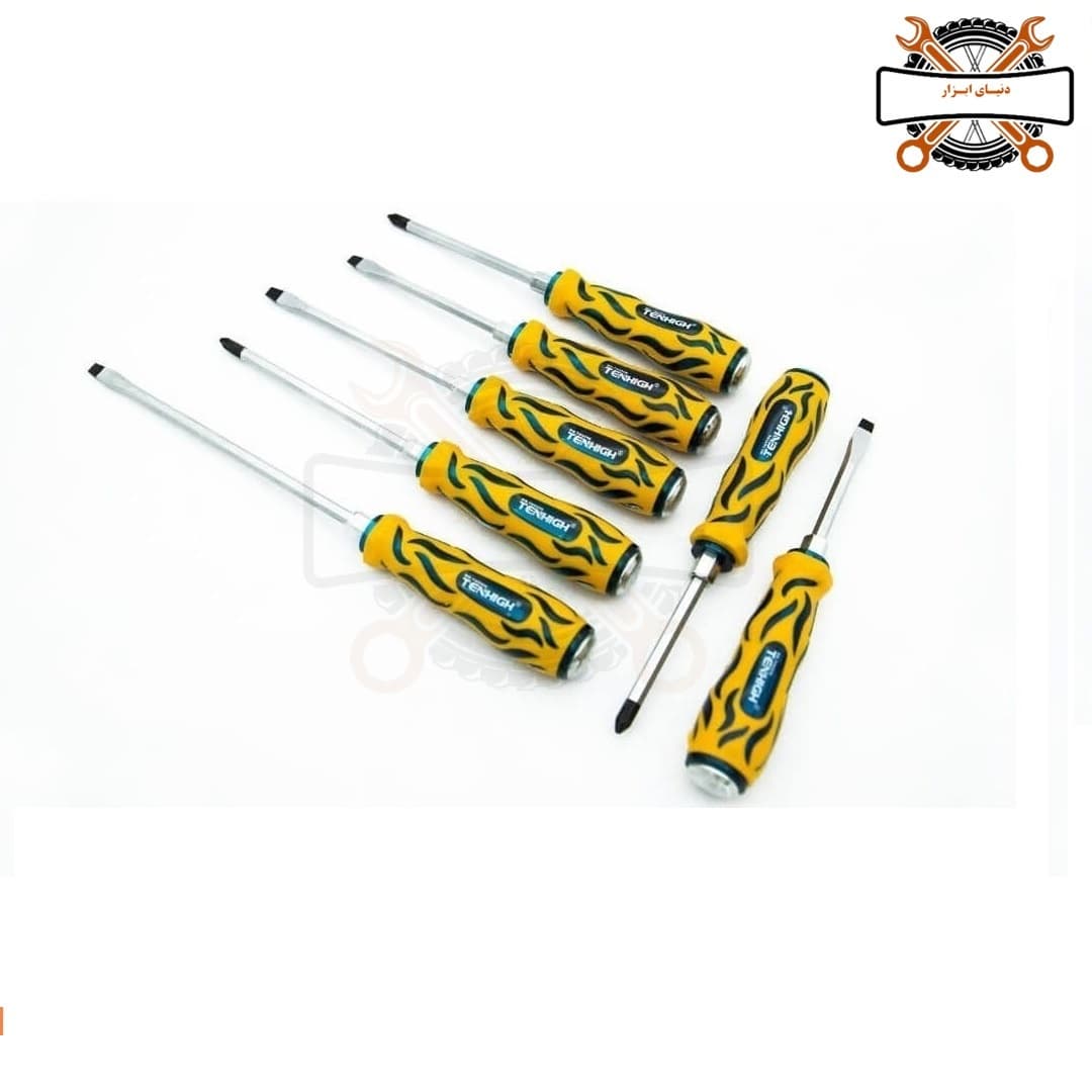 پیچ گوشتی 7 عددی ضربه خور tenhhigh مدل-TS1