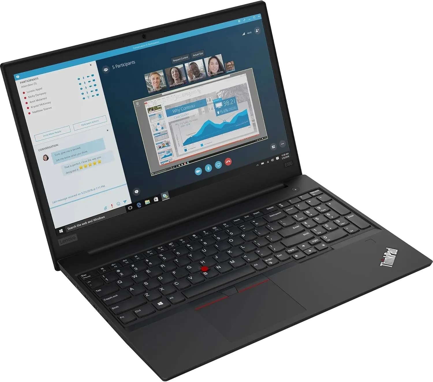 لپ تاپ استوک لنوو Lenovo ThinkPad E595 Ryzen 5 3500U رم 8 گیگابایت حافظه SSD 256 گیگابایت — تصویر ۶