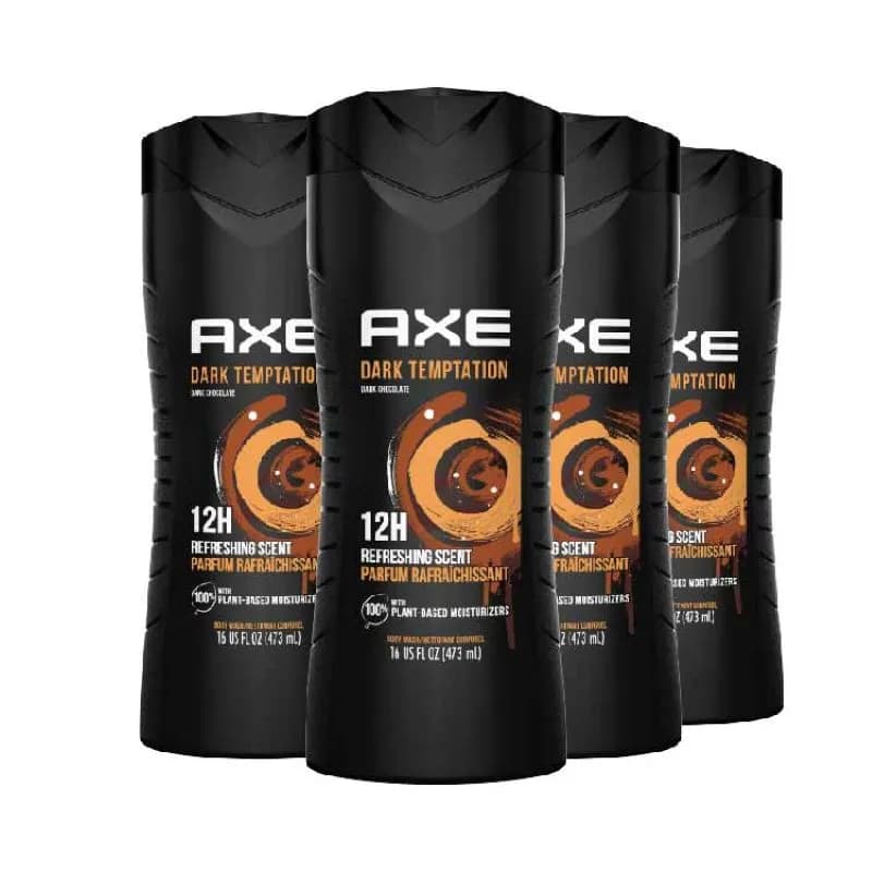 شامپو بدن مردانه اکس با رایحه شکلات تلخ و کهربا – AXE Dark Temptation Shower Gel 4000ml
