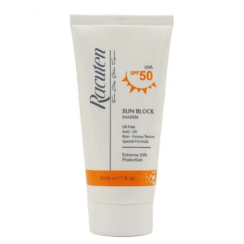 کرم ضد آفتاب بی رنگ SPF50 پوست های مختلط و چرب راکوتن 50 میل