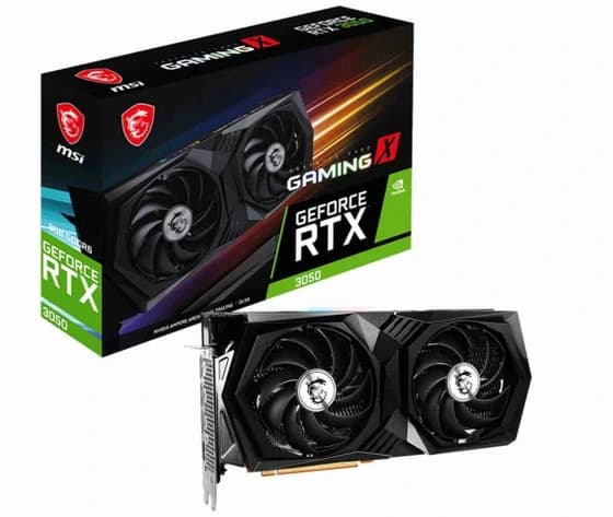 کارت گرافیک ام اس آی مدل GEFORCE RTX 3050 GAMING X 8GB کاکرده درحد نو