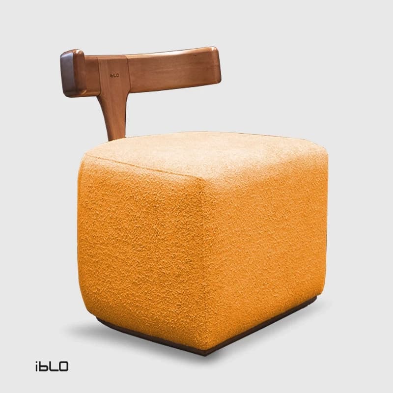صندلی راحتی تک نفره سِویل زرد پرتقالی