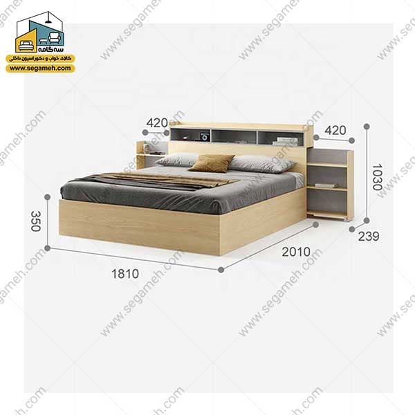 تخت خواب دونفره کد BDP35 — تصویر ۲