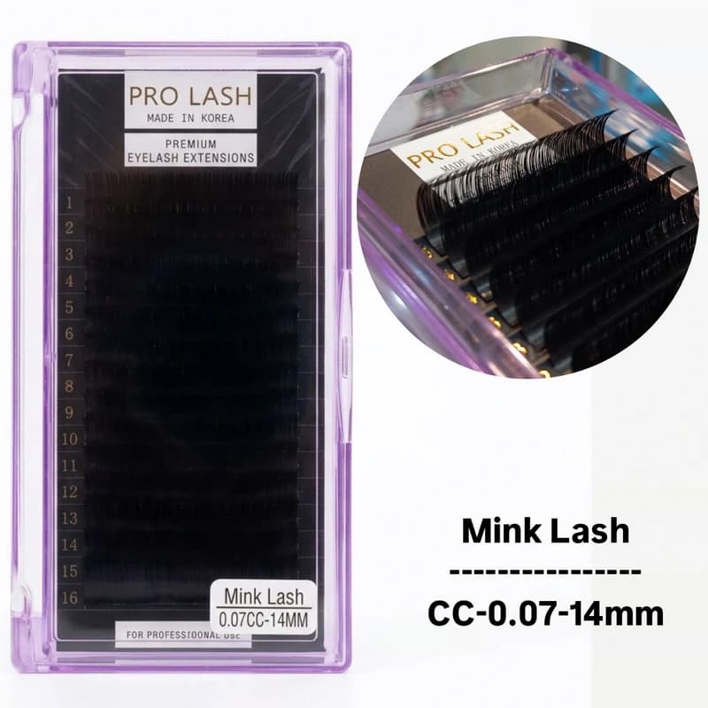 پالت مژه تک سایز پرولش Pro Lash Mink Lash CC-0.07 14mm