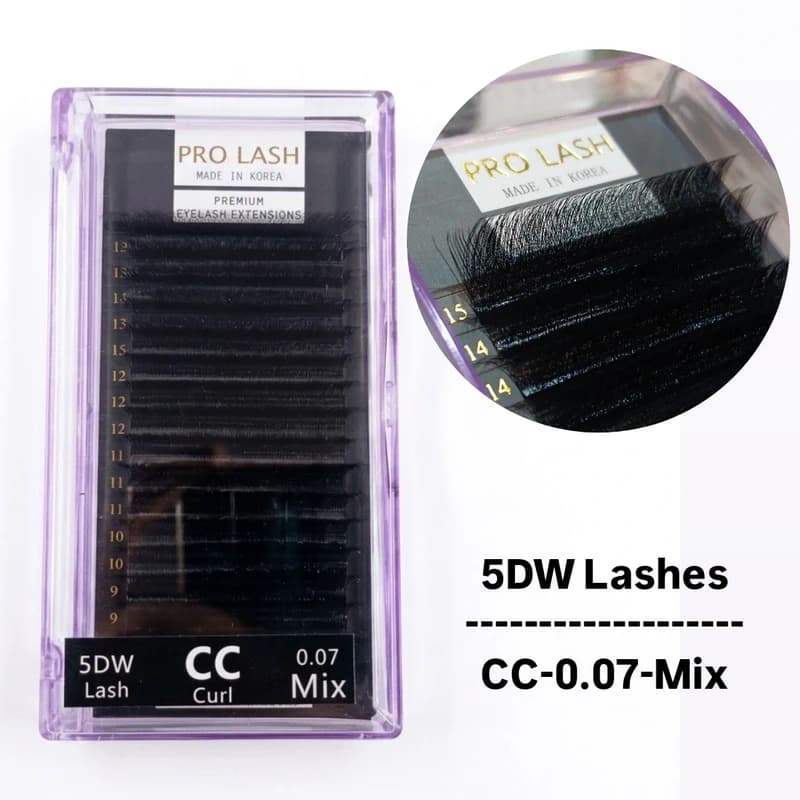 پالت مژه فن سازی شده پرولش 5 بعدی Pro Lash 5DW CC-0.07 Mix