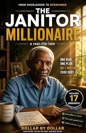 و دانلود نسخه کامل کتاب زبان اصلی THE JANITOR MILLIONAIRE A Proven Strategy for Building Quiet Wealth Without a Raise: A real-life tale of discipline, dividends, and dignity (Financial … stories