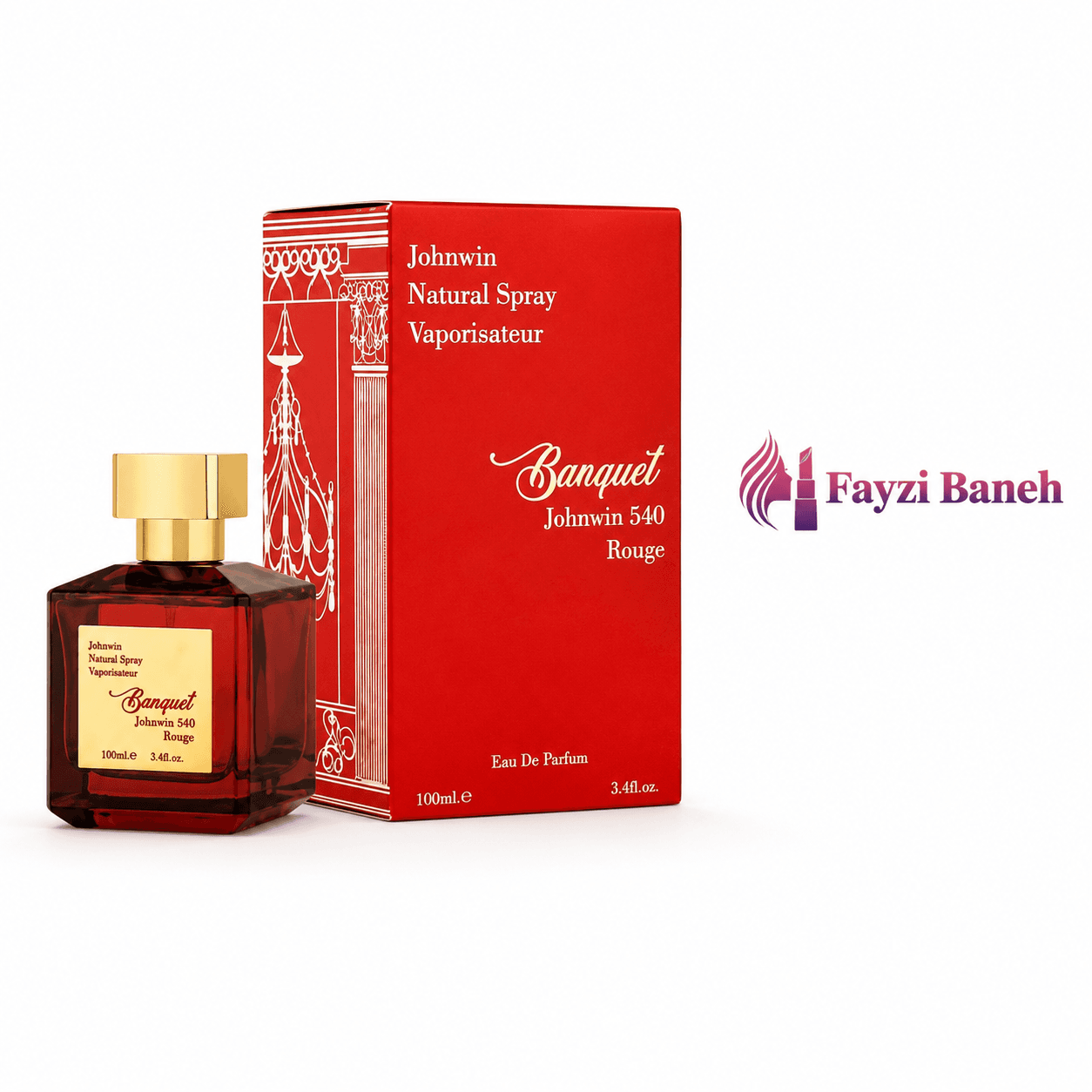 ادکلن باکارات رژ 540 قرمز جانوین 100 میل | BANQUET ROUGH 540 JOHNWIN