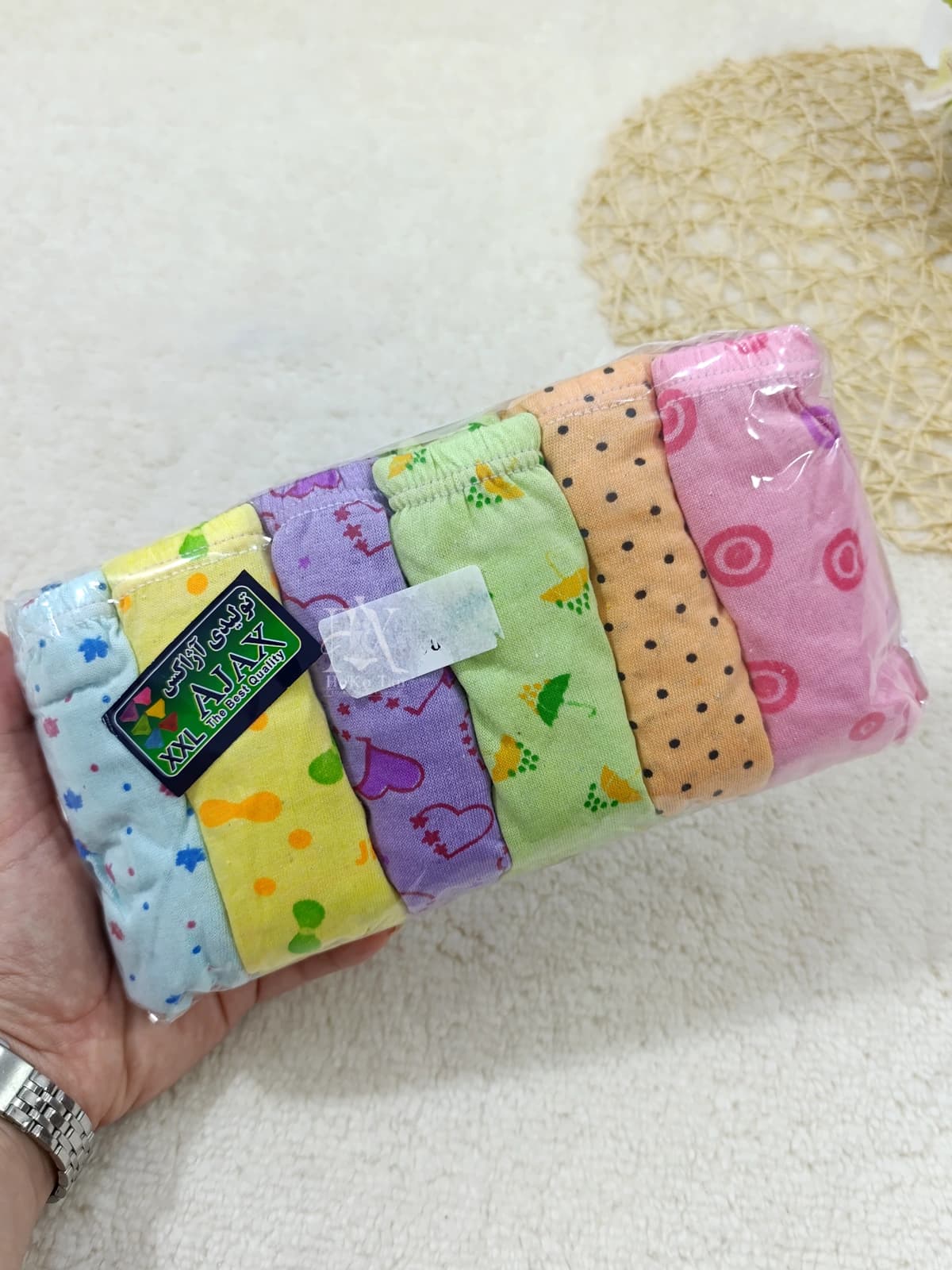 پک شورت زنانه بورسی اقتصادی 6 عددی 2XL کد 53901