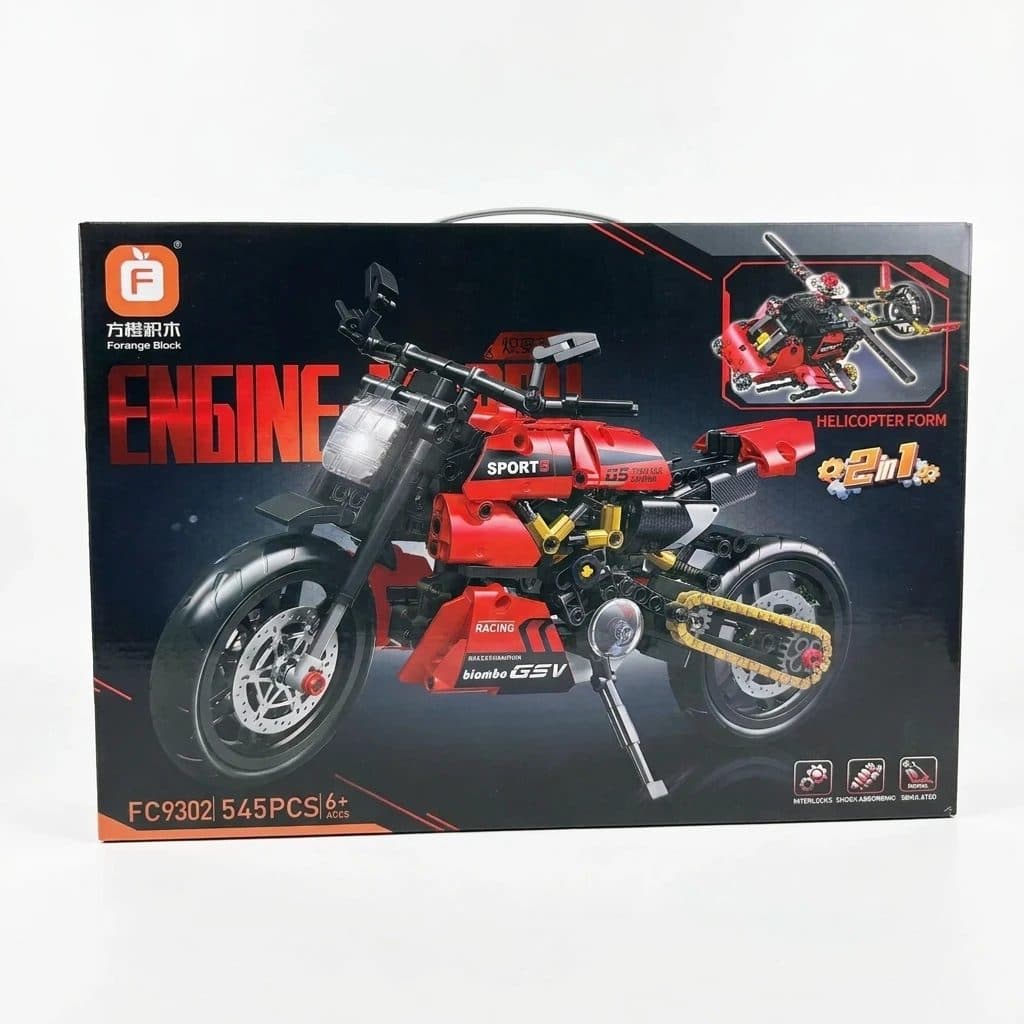 لگو 545 تکه طرح موتور- برند forange block مدل 2in 1 کد A251 — تصویر ۳