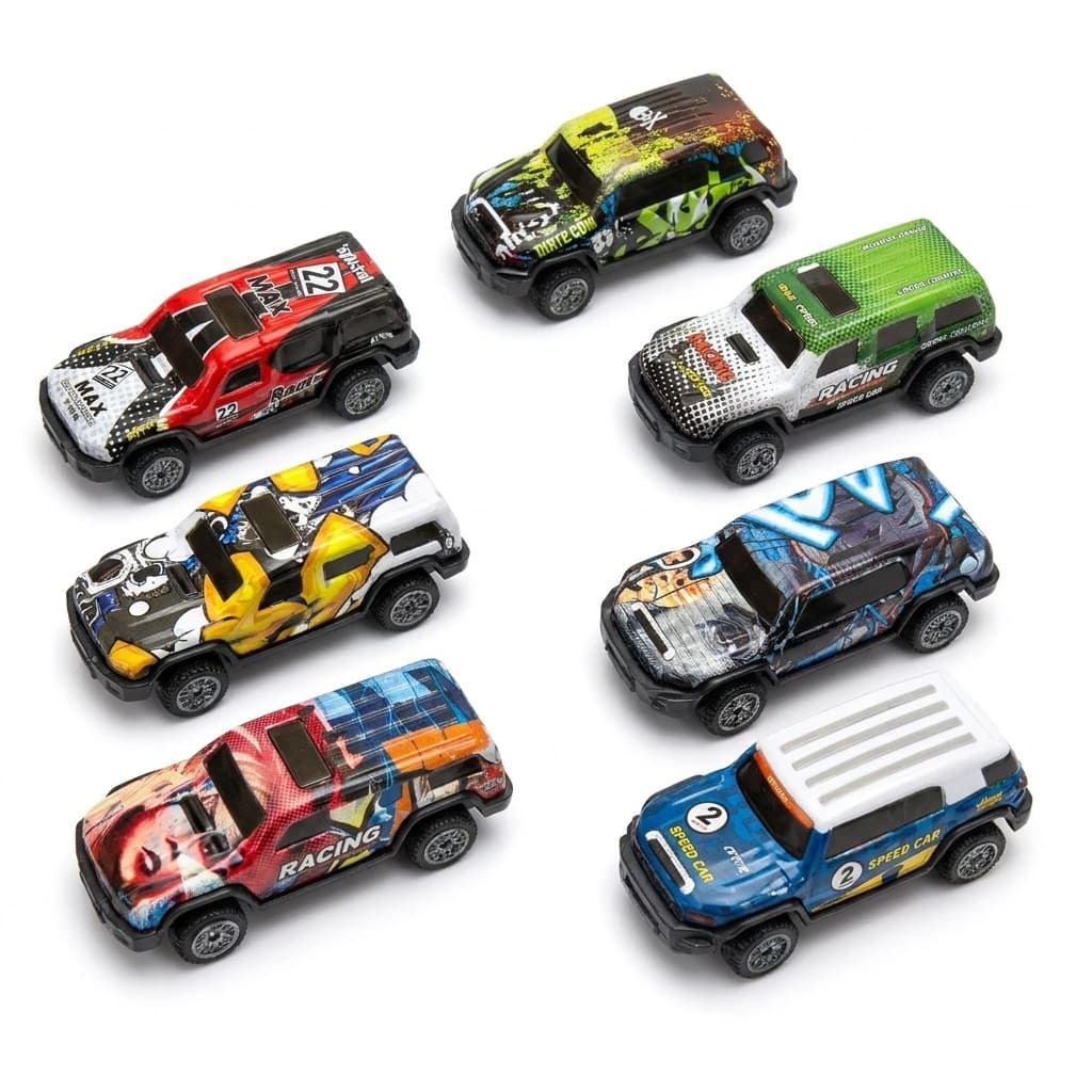 ست ماشین فلزی 8 تایی die-cast مدل آفرود عقب کش کد A224 — تصویر ۴