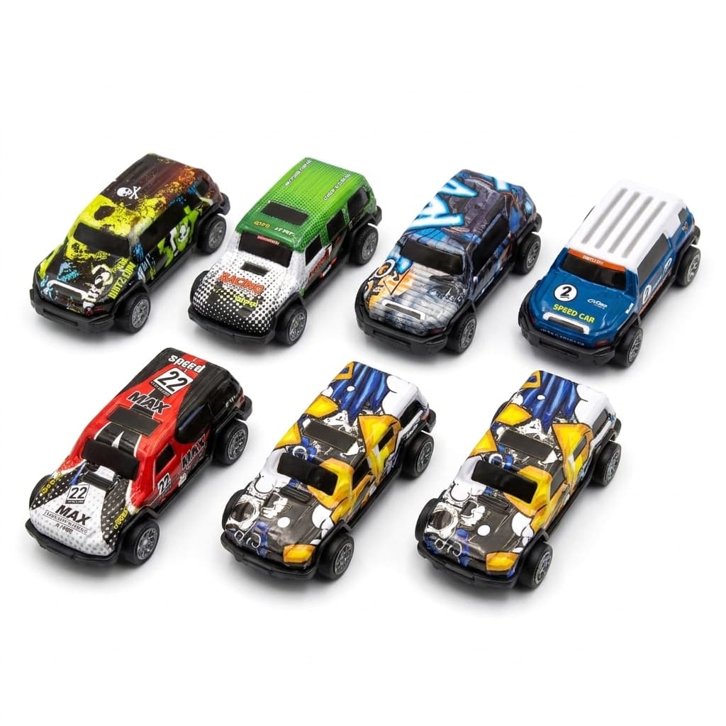 ست ماشین فلزی 8 تایی die-cast مدل آفرود عقب کش کد A224 — تصویر ۶
