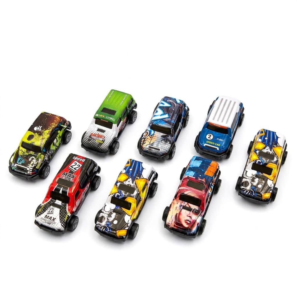 ست ماشین فلزی 8 تایی die-cast مدل آفرود عقب کش کد A224 — تصویر ۵