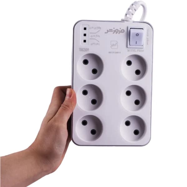 محافظ برق صوتی تصویری 6 خانه فروزش FR600 با کابل 2.8 متری — تصویر ۵