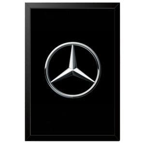 تابلو بکلیت طرح لوگو مرسدس بنز Mercedes-Benz مدل B-po1926 فریم مشکی