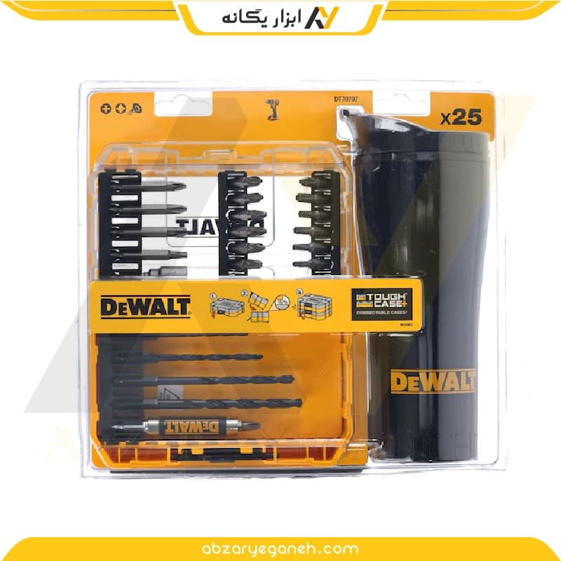 ست مته و سری پیچ‌ گوشتی ۲۵ پارچه دیوالت DT70707-QZ به‌ همراه ماگ — تصویر ۲