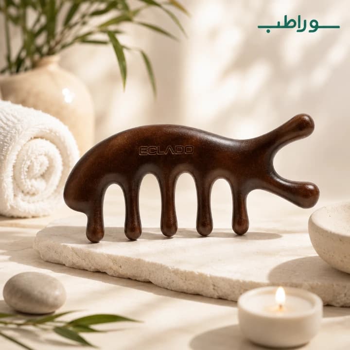 گواشا اکلادو چوبی | ابزار ماساژ صورت، دور چشم و کف سر — تصویر ۶