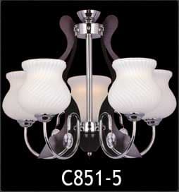 لوستر چوب وفلز c851 3 — تصویر ۳