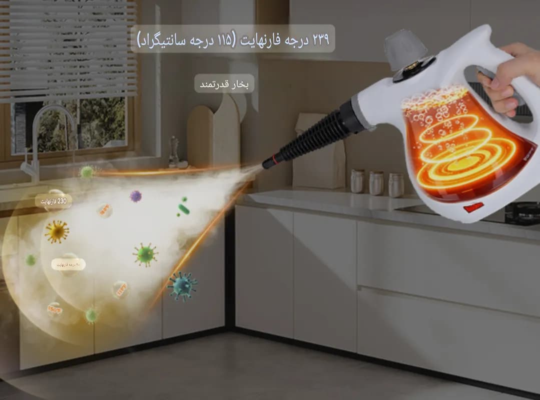 بخارشوی دستی STEAM CLEANER مدل JQ399 با توان 1050 وات اورجینال — تصویر ۶