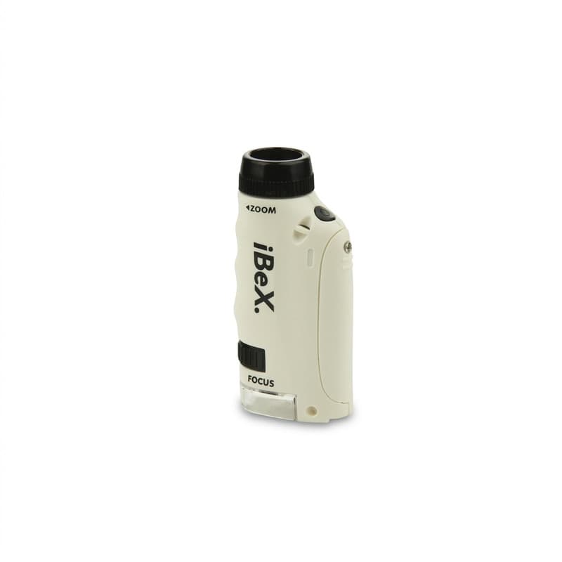 میکروسکوپ آیبکس مدل PocketEco 250x نوع چشمی با بزرگ‌نمایی 60 تا 120 برابر، با طراحی پرتابل، تنظیم فوکوس دستی و منبع تغذیه باتری