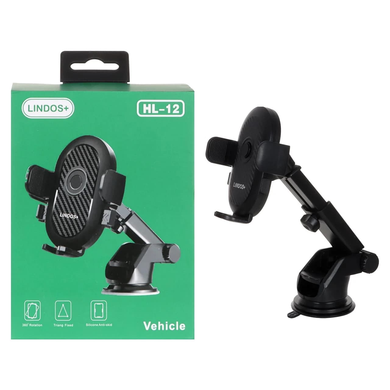 هولدر گوشی موبایل پایه دار +Lindos مدل HL-12 – مشکی