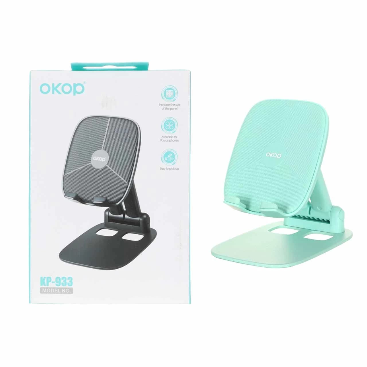 هولدر گوشی موبایل رومیزی Okop مدل KP-933 – سبز