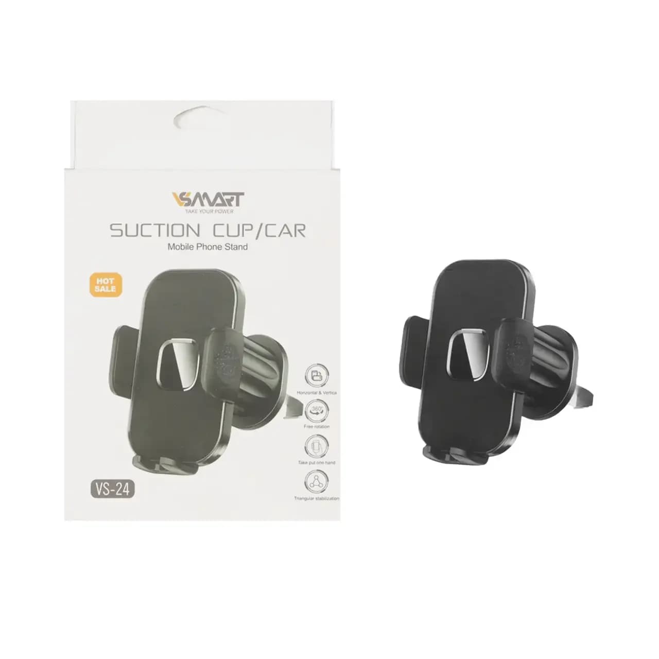 هولدر گوشی موبایل دریچه کولری V-Smart مدل VS-24 – مشکی – BSA